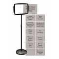 Mastervision Sign, Floor Pedestal, Bk BVCSIG05050505